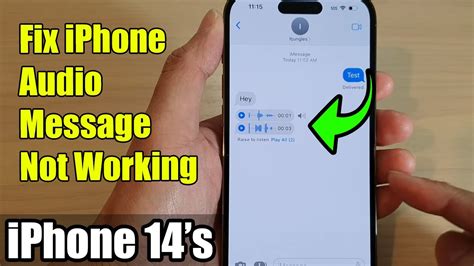 why is audio message not working on iphone