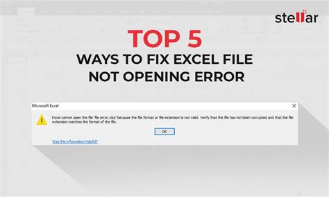 why is excel not opening files