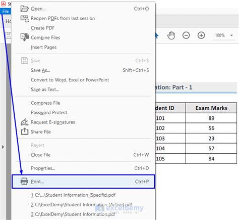 why is excel print to pdf multiple files