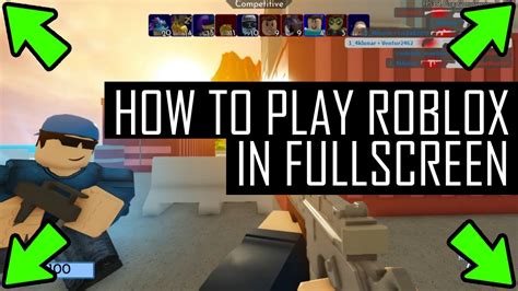why is fullscreen not working on roblox