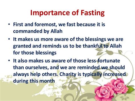 why is it important to fast in islam