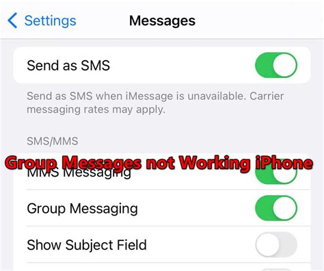 why is messaging not working on iphone