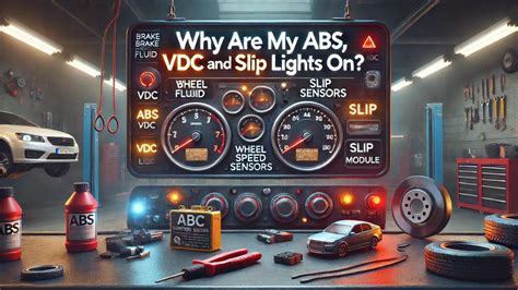 why is my abs vdc and slip light on
