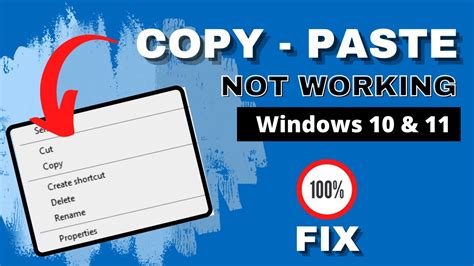 why is my copy and paste not working windows 11