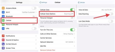 why is my data roaming not working on my iphone