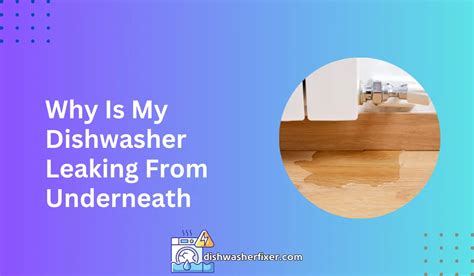 why is my dishwasher leaking from underneath reddit
