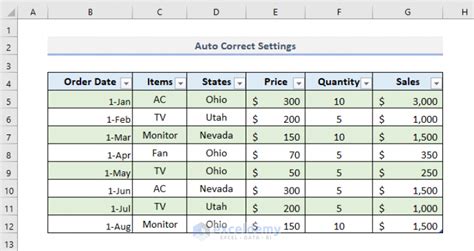 why is my excel data table not working