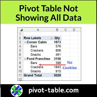 why is my excel pivot table not working