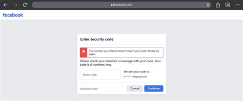 why is my facebook account recovery code not working