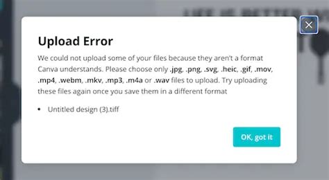 why is my file not uploading to canvas