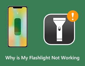 why is my flashlight not working on my iphone
