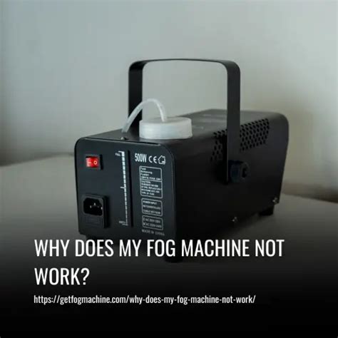 why is my fog machine not working