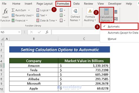 why is my formula not working until i click cells in excel