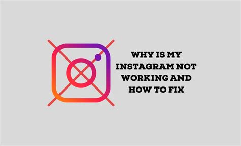 why is my instagram not working
