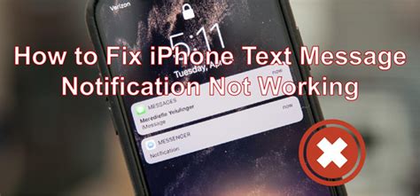 why is my iphone not sending message notifications