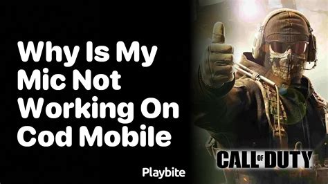 why is my mic not working in cod mobile