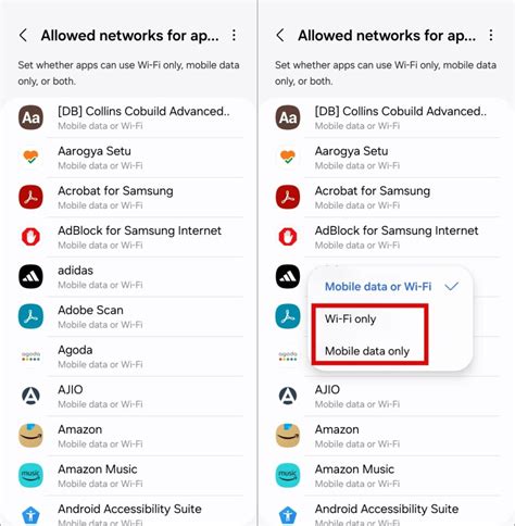 why is my mobile data only working on certain apps