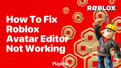 why is my roblox avatar editor not working
