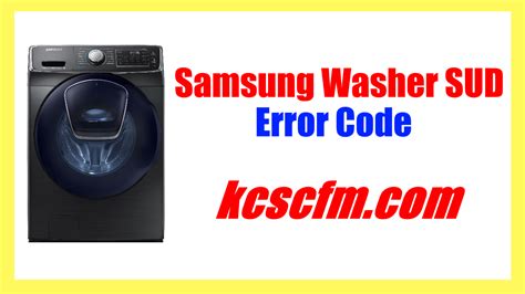 why is my samsung washer sud error code coming on when i use he detergent