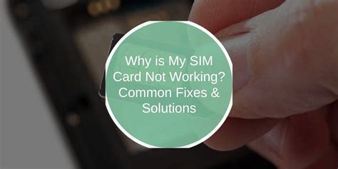 why is my sim not connecting to data