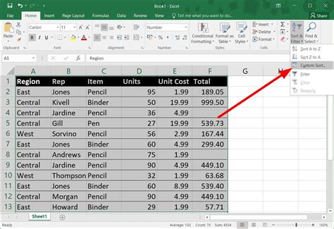 why is my sort in excel not working