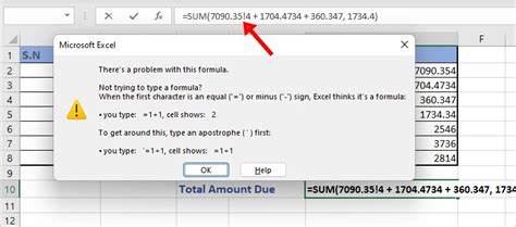why is my sum formula not working google sheets