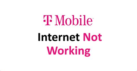 why is my t mobile internet not working well