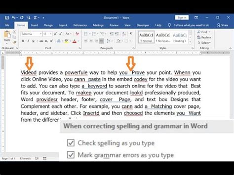 why is my word document not showing spelling errors mac