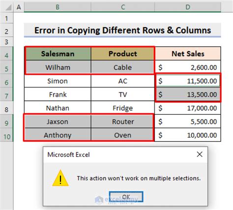 why is paste function not working in excel