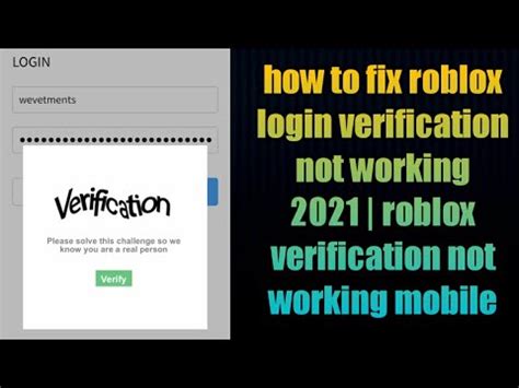 why is roblox verification not working