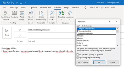 why is spell check not working in new outlook