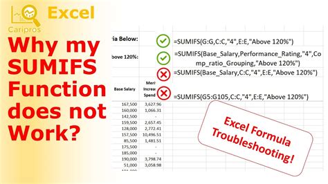 why is sumif not working correctly