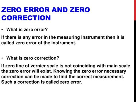 why is the use of zero error necessary in a measuring instrument