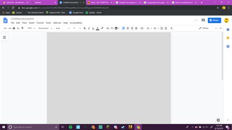 why is there a grey background in google docs