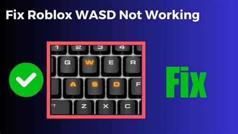 why is wasd not working on roblox