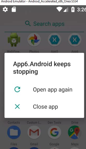 why my android studio app keeps stopping
