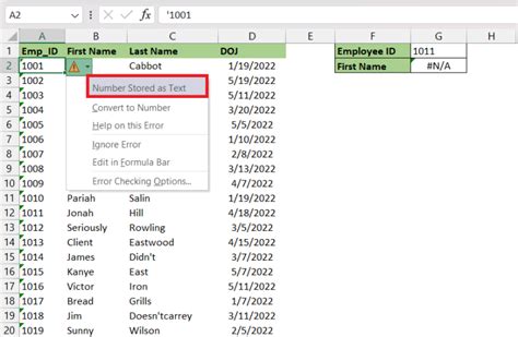 why my excel vlookup not working