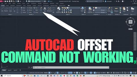 why offset command not working in autocad