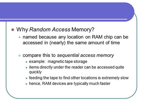 why random access memory is called so