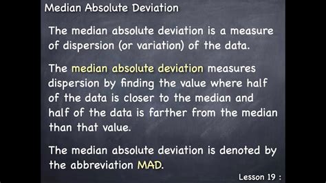 why use median absolute deviation