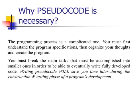 why use pseudocode