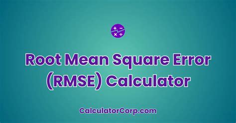 why use root mean square error