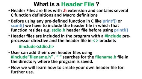 why we use header file in c program