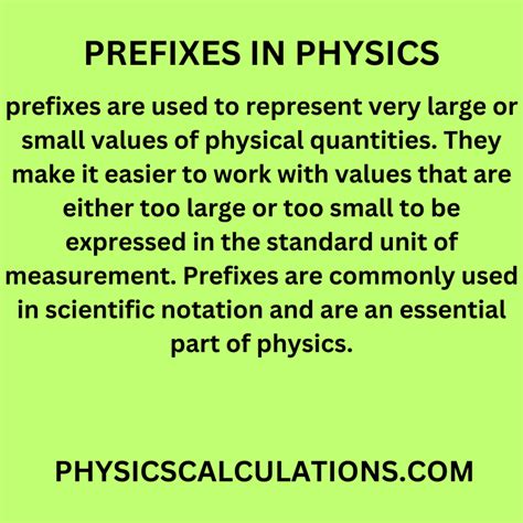 why we use prefixes in physics