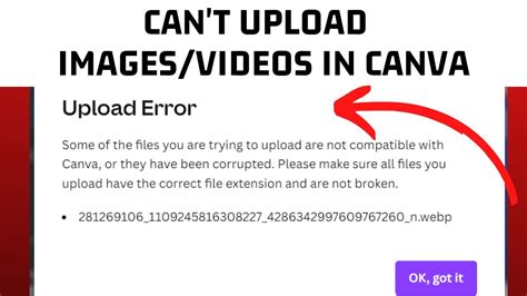 why won't canvas let me upload a file