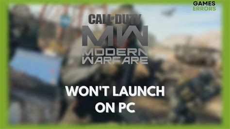 why won't cod launch on my pc