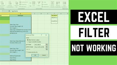 why won't excel filter correctly