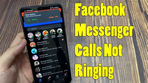 why won't my messenger ring when i get a call