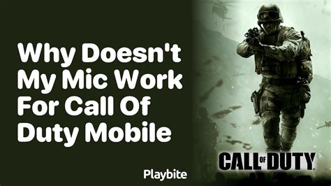 why won't my mic work on call of duty