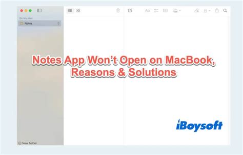 why won't my notes app open on mac